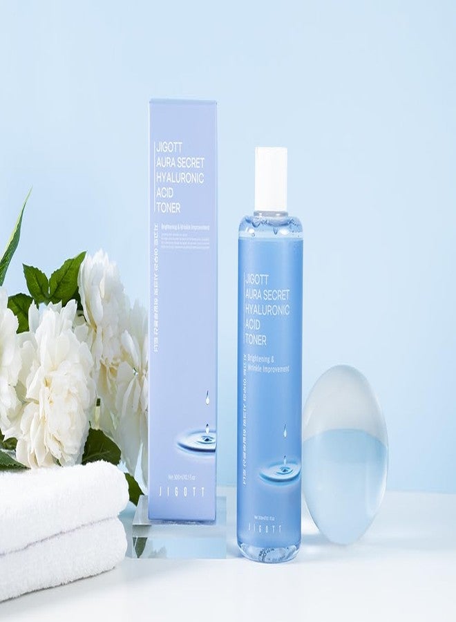 Jigott - Aura Secret Hyaluronic Acid Toner 10.1 FL OZ / 300ml - Image 2