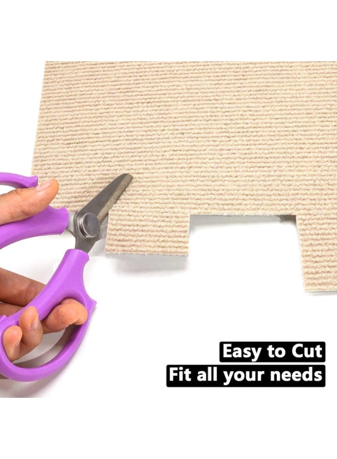 تقشير وعصا بلاط السجاد ، بلاط الأرضية الناعمة اللاصقة الذاتية ، 12inx12in DIY بلاط غسيل السجاد ، لغرفة النوم ، غرفة الطعام (الحجم: 10pcs ، اللون: البيج الوردي) - Image 2