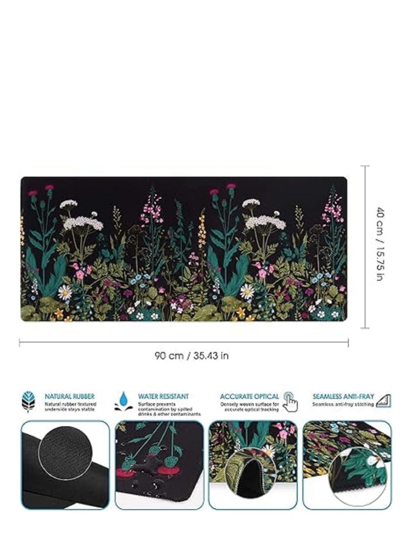 Desk Mat  Big Desk Pad  900x400x3mm  Extended Gaming Mouse Pad  Large Mouse Pad For Desk Rubber Base Mousepad With Stitched Edges  Keyboard Mouse Mat For Work  Game  Office  Home - Image 2