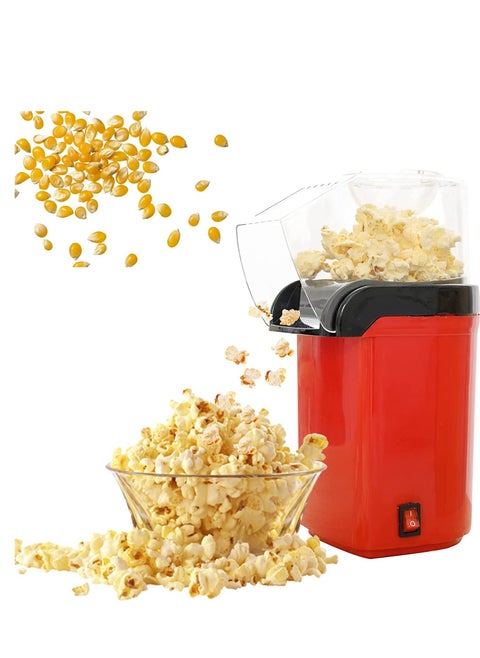 Efficient Electric Hot Air Popcorn Popper Maker with Measuring Cup for Precise Portioning of Popping Corn Kernels, Simplifying Popcorn Making