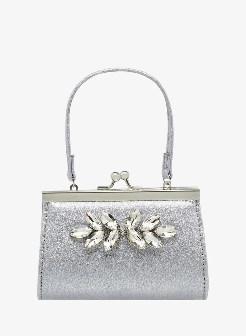 Flora Bella By Shoexpress Flora Bella Stone Embellished Clutch with Handle Ramadan Collection