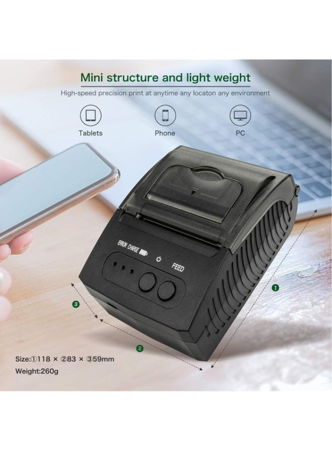 NETUM Bluetooth Receipt Printer, Portable 58mm Mini Thermal Pos Printer, Compatible with Android/IOS/Windows/Linux - Image 3