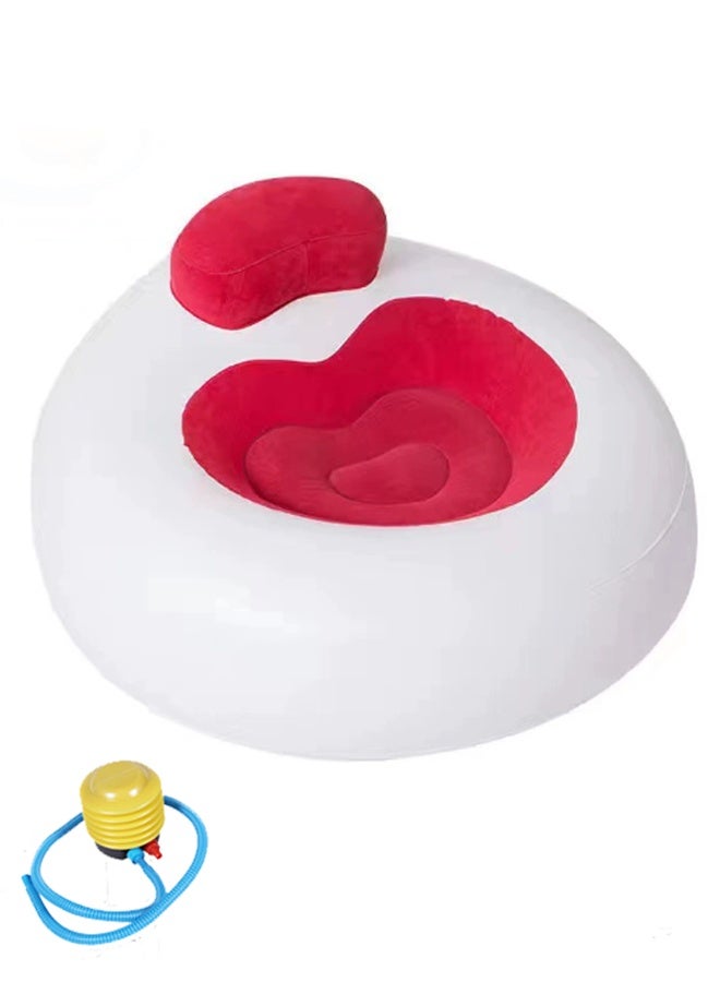 أريكة قابلة للنفخ للاستخدام في الهواء الطلق، تتميز بتصميم على شكل قلب، بسيطة ومريحة، كرسي قابل للنفخ قابل للتخزين. - Image 5