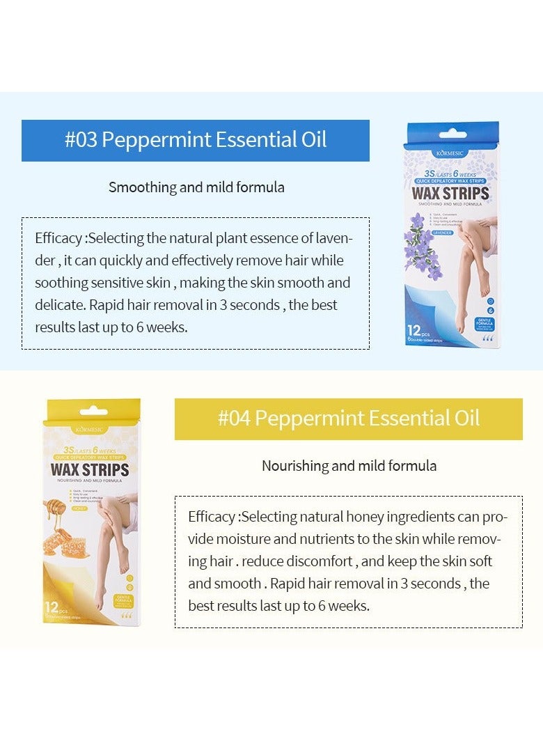 Kormesic شرائط شمع الخزامى 6 أزواج/مربع - Image 2