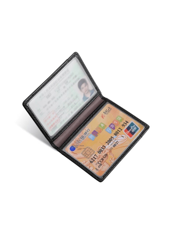 Jevi Genuine Leather Ultra-thin Card Holder For Men And Women With Multiple Card Slots, Mini Wallet, Driver's License Holder, Simple Id Holder, Top-grain Leather - Image 2