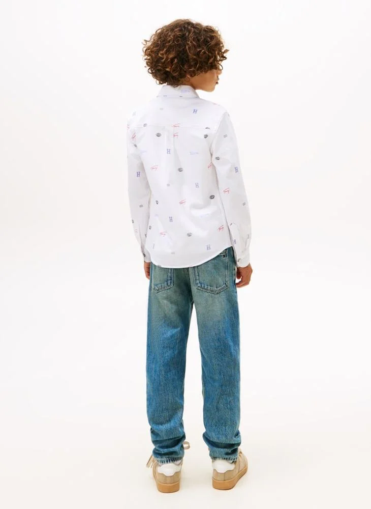 TOMMY HILFIGER Kids Varsity Aop Jersey Shirt