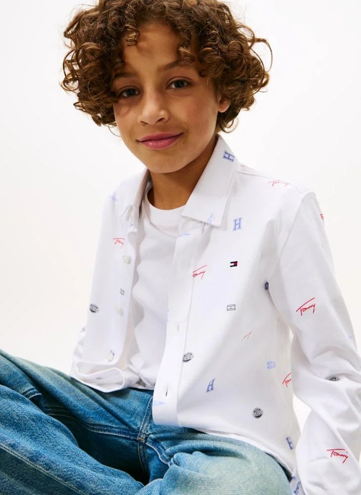 TOMMY HILFIGER Kids Varsity Aop Jersey Shirt