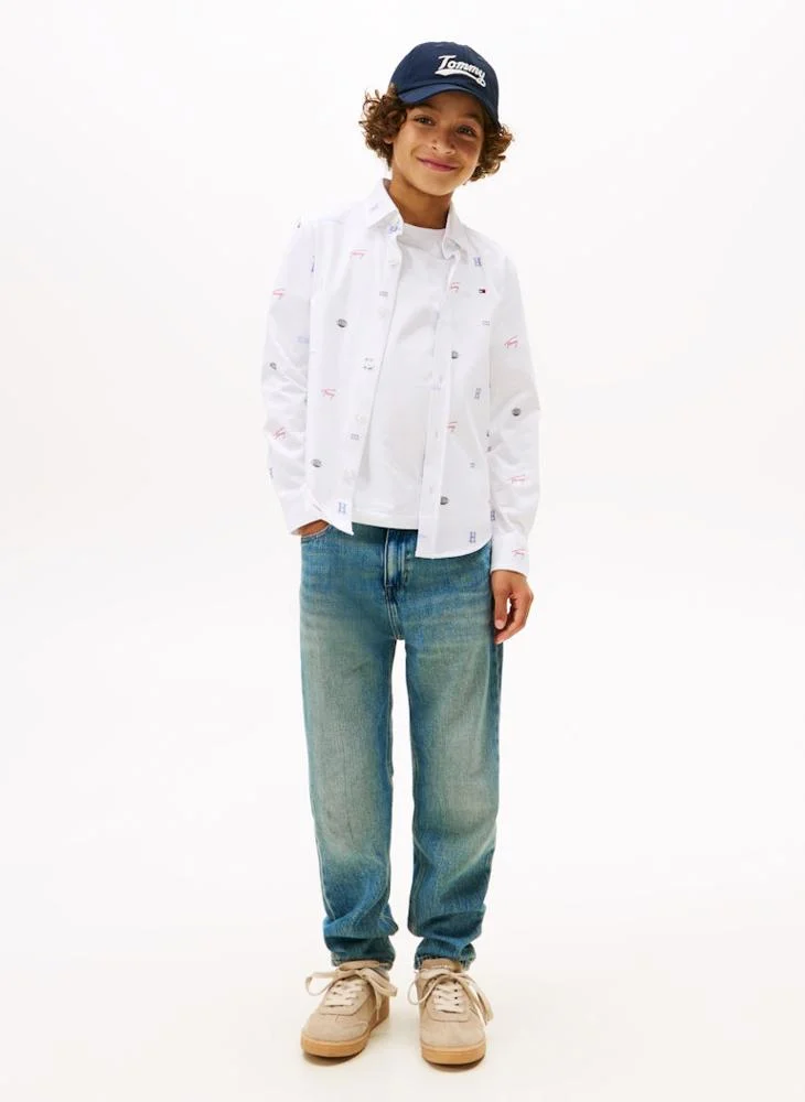 TOMMY HILFIGER Kids Varsity Aop Jersey Shirt