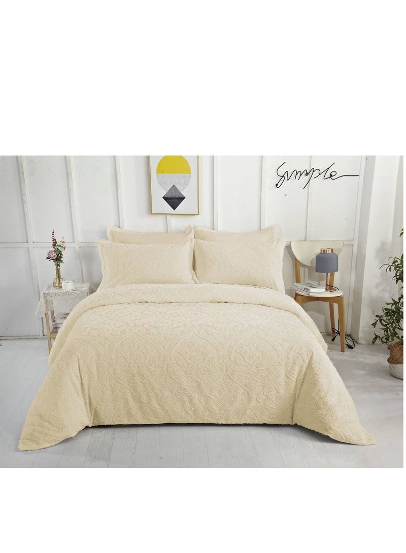 طقم غطاء لحاف من 6 قطع، طقم فراش هندسي مبطن، مصنوع من ألياف دقيقة كاتيونية، ناعم وجيد التهوية