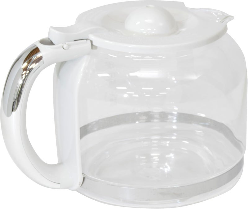 HADEN 12-Cup Replacement Glass Carafe Pot with Lid for Dorset and Heritage Coffee Makers, Ivory/Chrome - Image 5