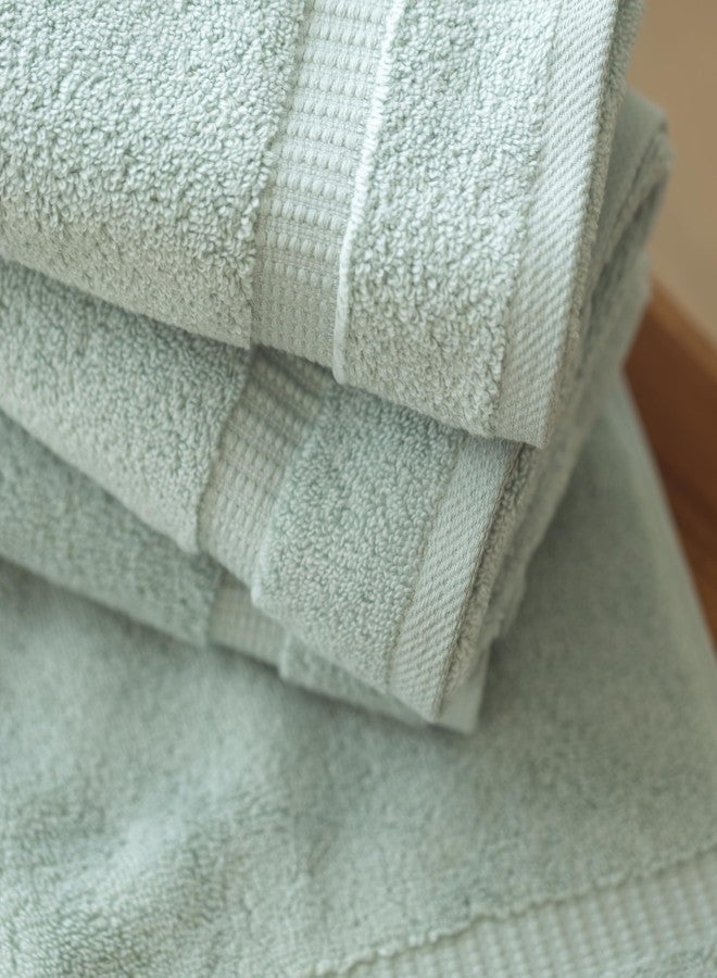 سالباكوس مجموعة مناشف يد سالباكوس من القطن التركي 100%، 6 قطع، مقاس 16×30 بوصة | جودة تراثية | مجموعة الفنادق والمنتجعات الصحية | مناشف يد ناعمة، ماصة، تدوم طويلاً | صنع في تركيا (لون أخضر بحري، 6 مناشف يد) - Image 3