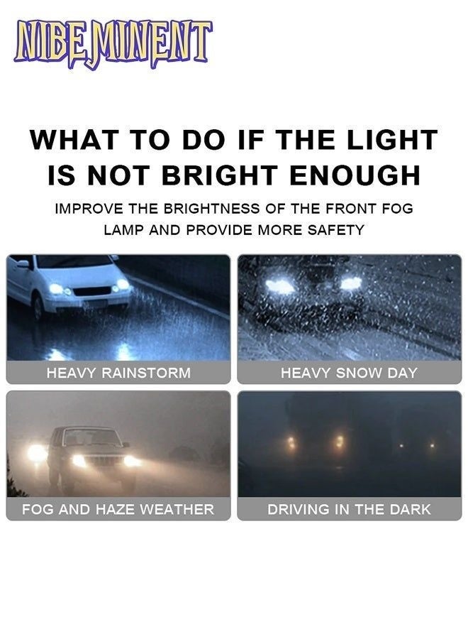 NIBEMINENT 2Pcs H4 LED Headlight Bulbs with Mini Projector Lens Canbus Hi-Lo Beam Function with Clear Cut Off Line Solve Astigmatism Problem 35W 4300lumens LED Headlight Kit for Headlight Retrofits Kit(Y6,H4) - Image 4