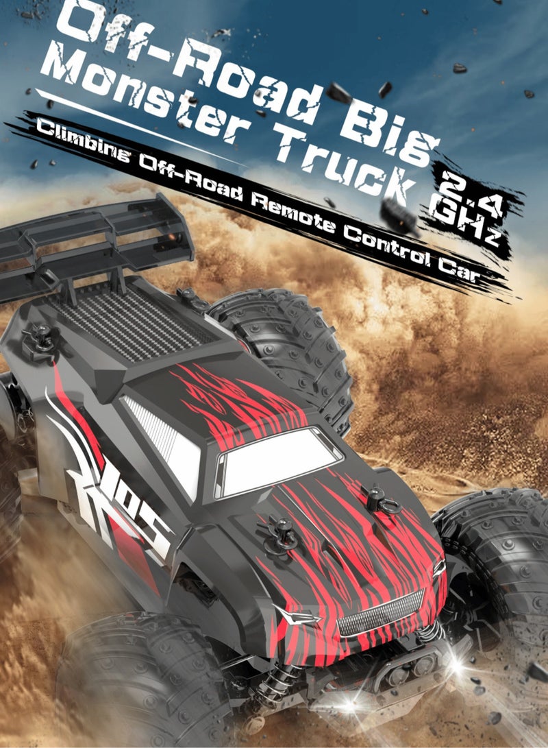 هارفستوي شاحنة الطرق الوعرة بمقياس 1:18، 2.4 جيجا هرتز، شاحنة تحكم عن بعد بسرعة 20 كم/ساعة مع إضاءة LED للجسم وألعاب للأولاد والبنات والأطفال - Image 2