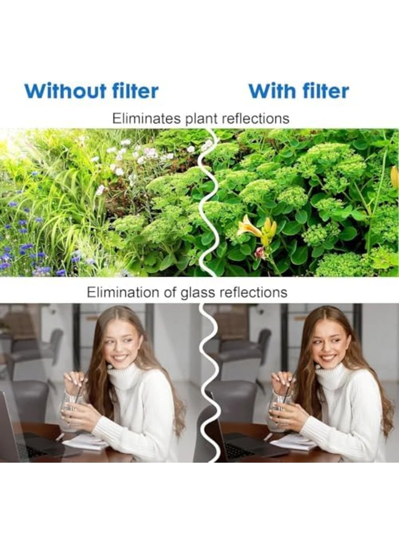 SYOSI CPL Phone Camera Filter with Clip, Ultra Slim Multi-Coated Filtro Polarizador para Celular,Cramp-on Polarizer Lens for iPhone,Android Smartphones (52mm,Black) - Image 2