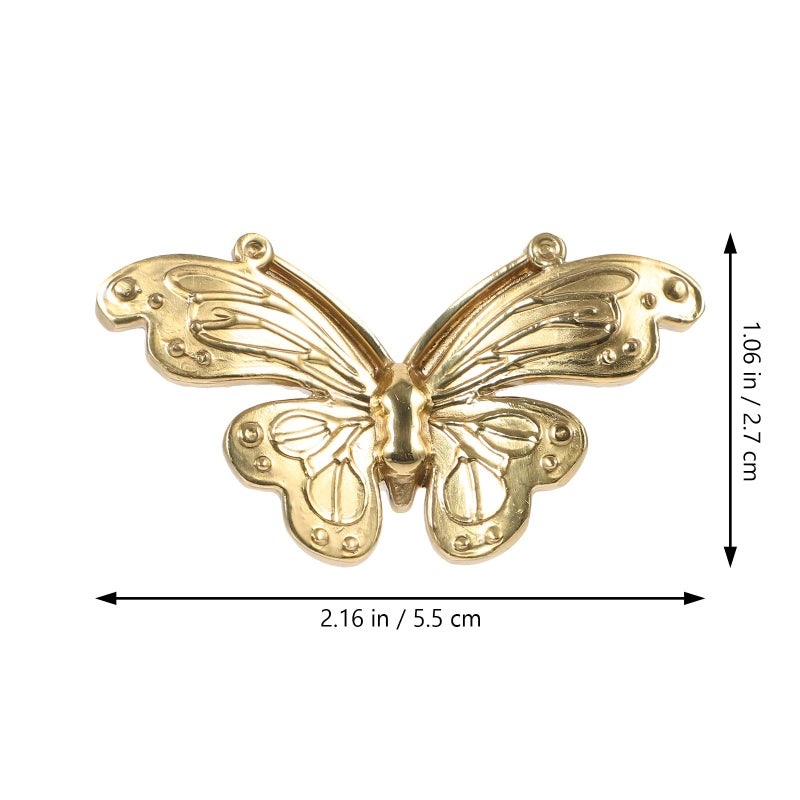 Antique Brass Butterfly Cabinet Knobs Vintage Drawer Handles for Bedroom Kitchen Furniture - Image 3
