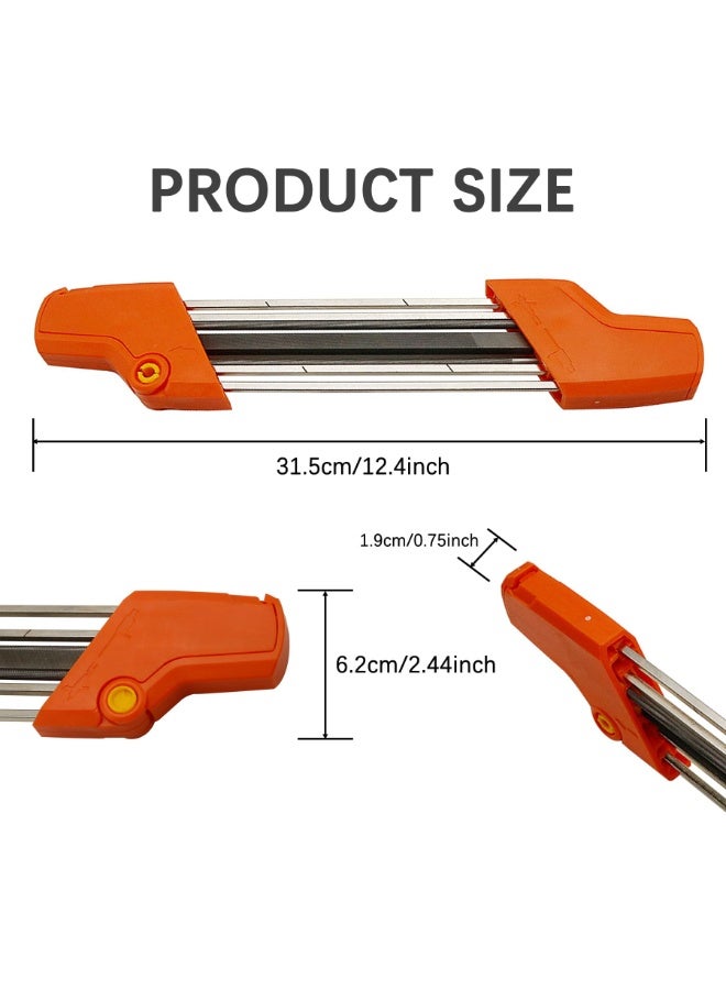 2-in-1 Chainsaw Sharpener for Stihl 3/8" P Saw Chain, Easy File Tool, 5/32 inch (4.0mm) Diameter - Image 2