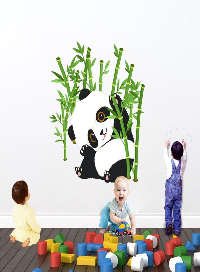 Sticker Yard Panda Bamboo PVC Vinyl Wall Sticker for Home Decor/Decoration - Living Room, Bedroom, Kids Room (Multicolor, Size: 53X58 CM) - Image 3