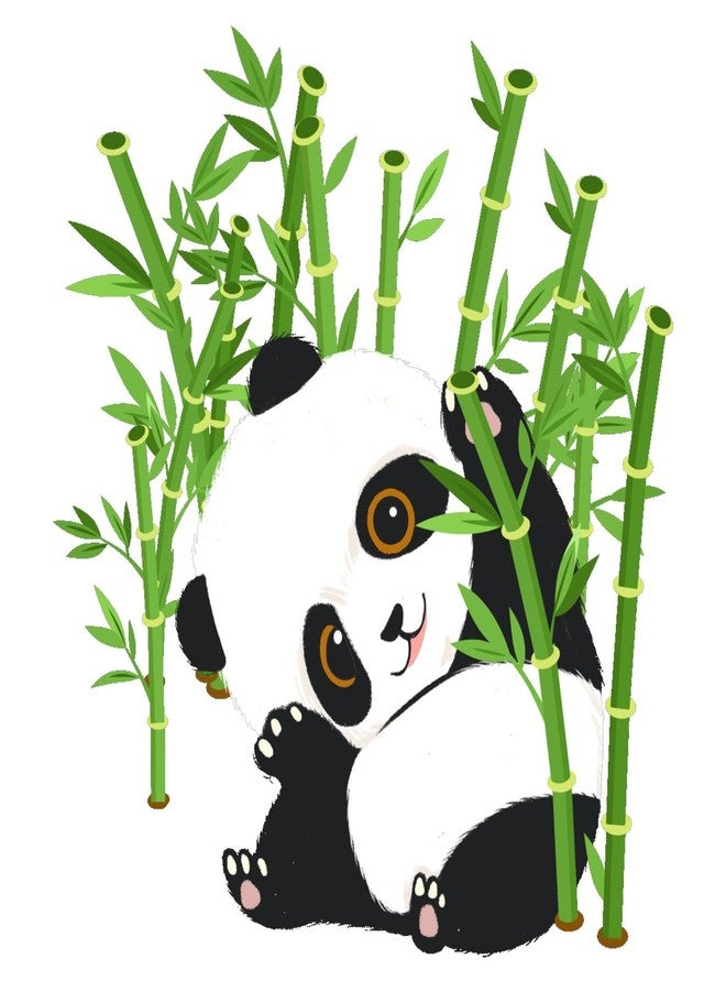 Sticker Yard Panda Bamboo PVC Vinyl Wall Sticker for Home Decor/Decoration - Living Room, Bedroom, Kids Room (Multicolor, Size: 53X58 CM) - Image 2