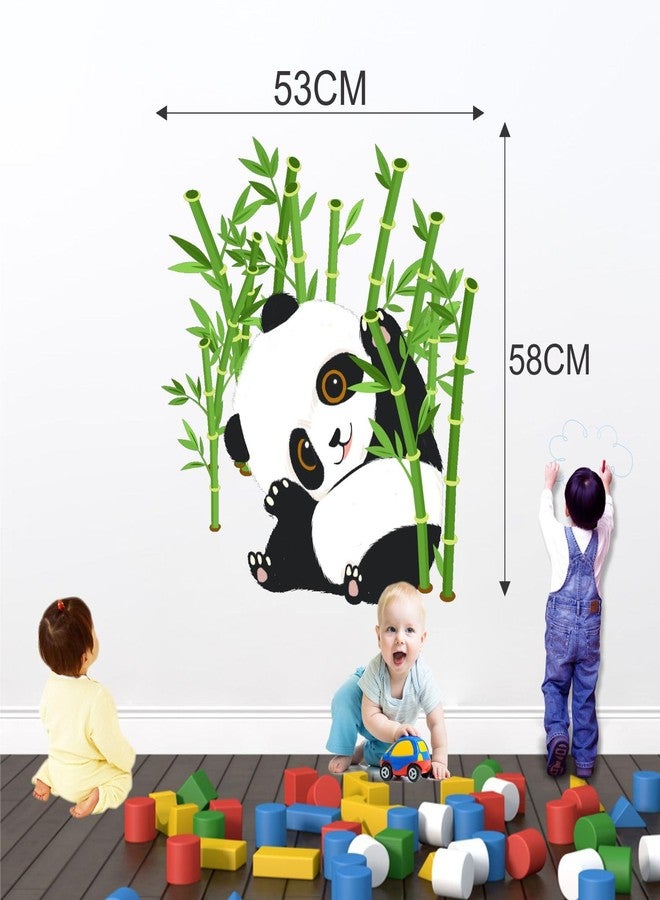 Sticker Yard Panda Bamboo PVC Vinyl Wall Sticker for Home Decor/Decoration - Living Room, Bedroom, Kids Room (Multicolor, Size: 53X58 CM) - Image 4
