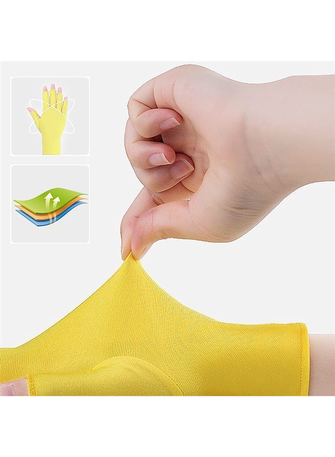 Pimoys Anti UV Gloves for Nail Lamp Light Manicure Gloves UV Protection Gloves Fingerless UV Light Gloves for Gel Nail Lamp Hand UV Protection Gloves - Image 2