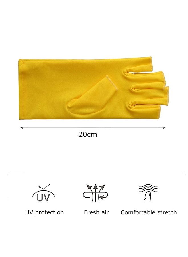 Pimoys Anti UV Gloves for Nail Lamp Light Manicure Gloves UV Protection Gloves Fingerless UV Light Gloves for Gel Nail Lamp Hand UV Protection Gloves - Image 3