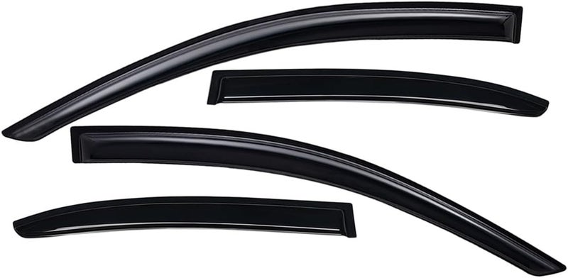 Lightronic WV94718 Tape-on Side Window Visor Deflector Rain Guard, Dark Smoke, 4 PCS Set for 2020-2023 Toyota Corolla - Image 3