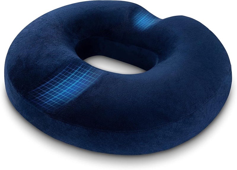 HOMCA Donut Pillow for Tailbone Pain, Hemorrhoid Pillows for Sitting After Surgery, Memory Foam Coccyx Cushion for Postpartum Pregnancy, Car Seat Office Chair Cushion for Pressure Relief - Image 1