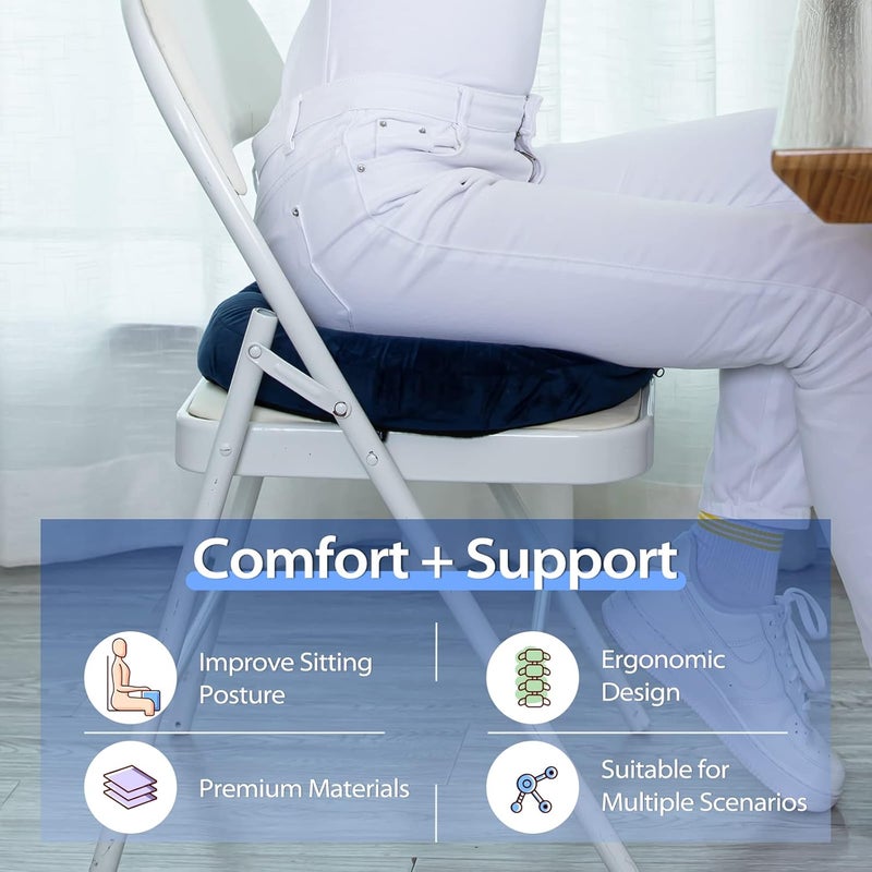 HOMCA Donut Pillow for Tailbone Pain, Hemorrhoid Pillows for Sitting After Surgery, Memory Foam Coccyx Cushion for Postpartum Pregnancy, Car Seat Office Chair Cushion for Pressure Relief - Image 3