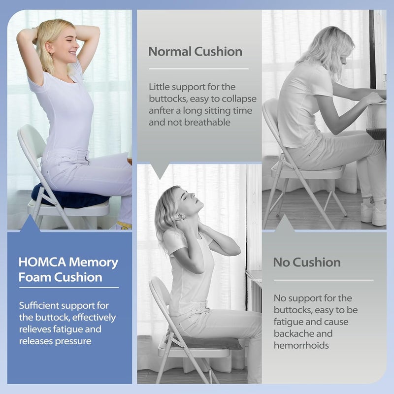 HOMCA Donut Pillow for Tailbone Pain, Hemorrhoid Pillows for Sitting After Surgery, Memory Foam Coccyx Cushion for Postpartum Pregnancy, Car Seat Office Chair Cushion for Pressure Relief - Image 5