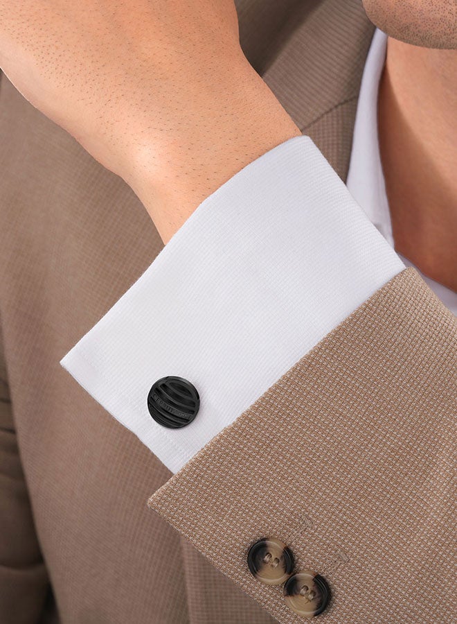 CERRUTI 1881 Gents Cufflink Black â€“ Sleek and Modern Men's Accessory  - Image 4