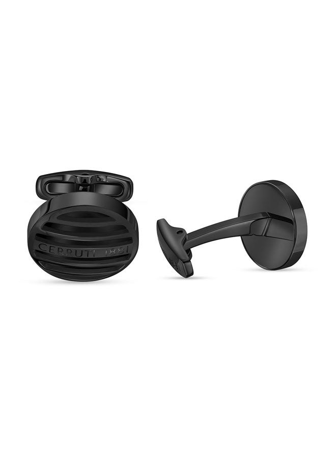 CERRUTI 1881 Gents Cufflink Black â€“ Sleek and Modern Men's Accessory  - Image 3