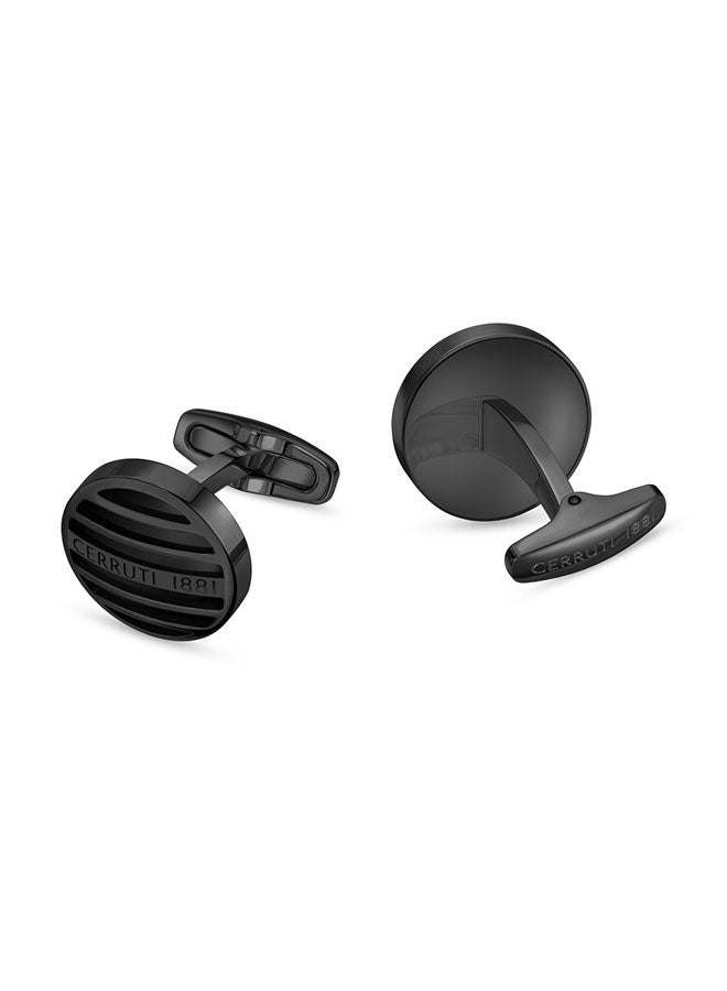 CERRUTI 1881 Gents Cufflink Black â€“ Sleek and Modern Men's Accessory  - Image 2