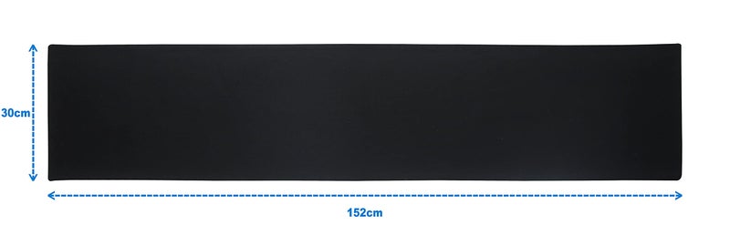 Airwill Cotton Plain Black Designed Solid Pattern Table Runner Length 152cm (Black, Pack of 1) - Image 2