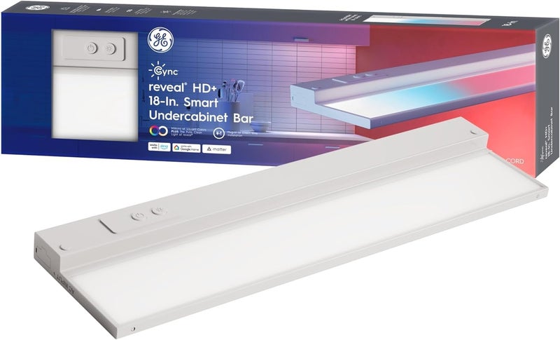 Cync GE Cync Reveal HD+ Smart Undercabinet Light Fixture, Color Changing Undercab Light, Smart Wi-Fi Kitchen Light, Works with Alexa and Google Home, 18-in Bar, 93131251 - Image 1