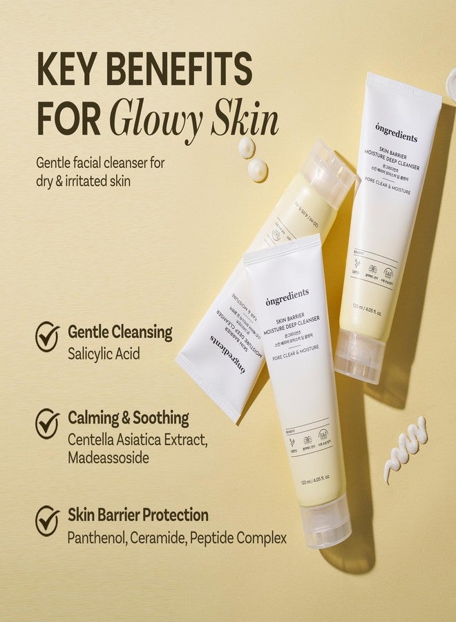 ONGREDIENTS Skin Barrier Moisture Deep Cleanser | Daily Face Wash for All Types | Centella, Peptide, AHA, LHA, Hydrating, Soothing, Pore Tightening | Vegan, Korean Skin Care 4.06 fl Oz - Image 4