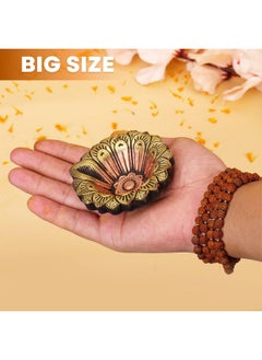 Hashcart Clay Diya Diwali Diya Diyas for Diwali [ Pack of 4 ] Diwali Decoration for Home | Diwali Decor Indian Return Gift Items - Diya Lamp for Pooja - Mitti Terracotta Diya with Cotton Wicks Hashcart®  - Image 5