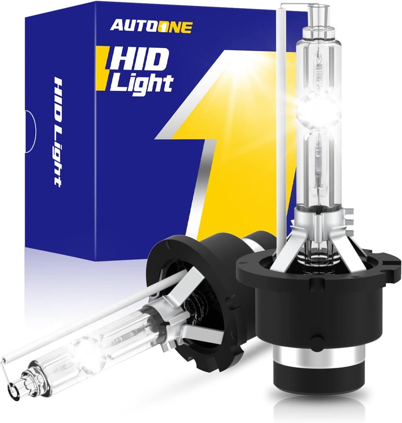 AUTOONE D2S HID Bulbs, 6000K Cool White, 35W Xenon Headlight Bulbs, Pack of 2 - Image 1