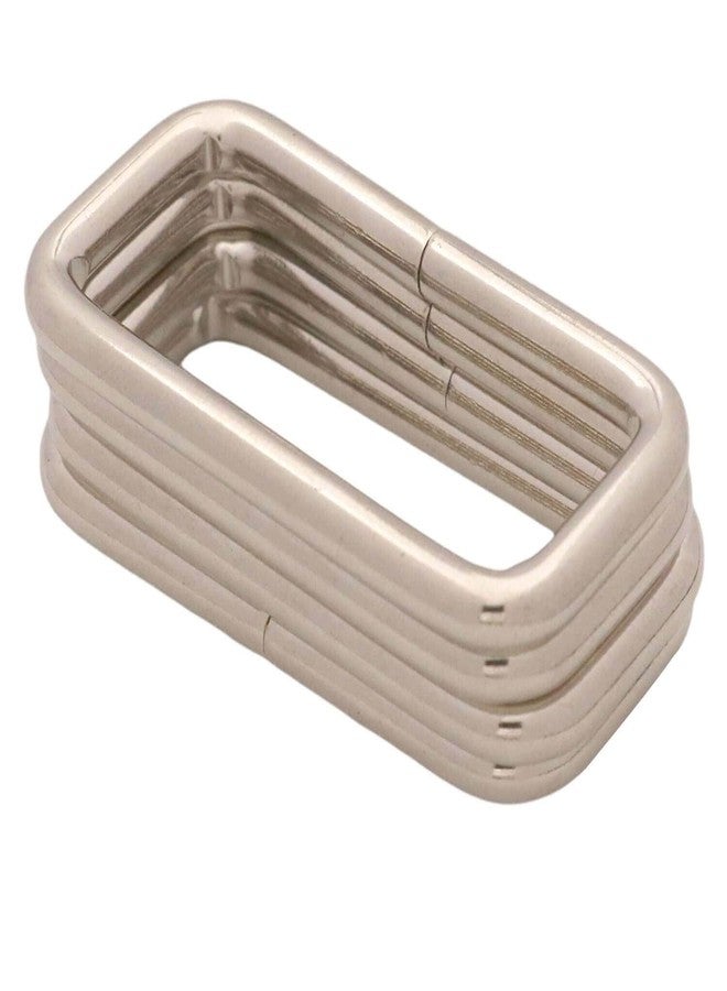 BIKICOCO Metal Rectangle Ring Buckles Square Strap Webbing Belt Rings for Bag Purse Non Welded 2 x 3/4 Inch, Silver X 10 Pcs - Image 4