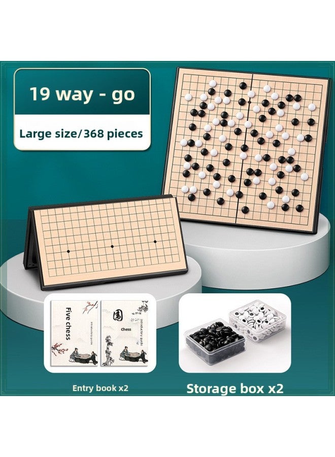 Magnetic Backgammon Go Chess Pieces Student Beginner Set Children's Portable Folding Standard Magnetic Suction Adult