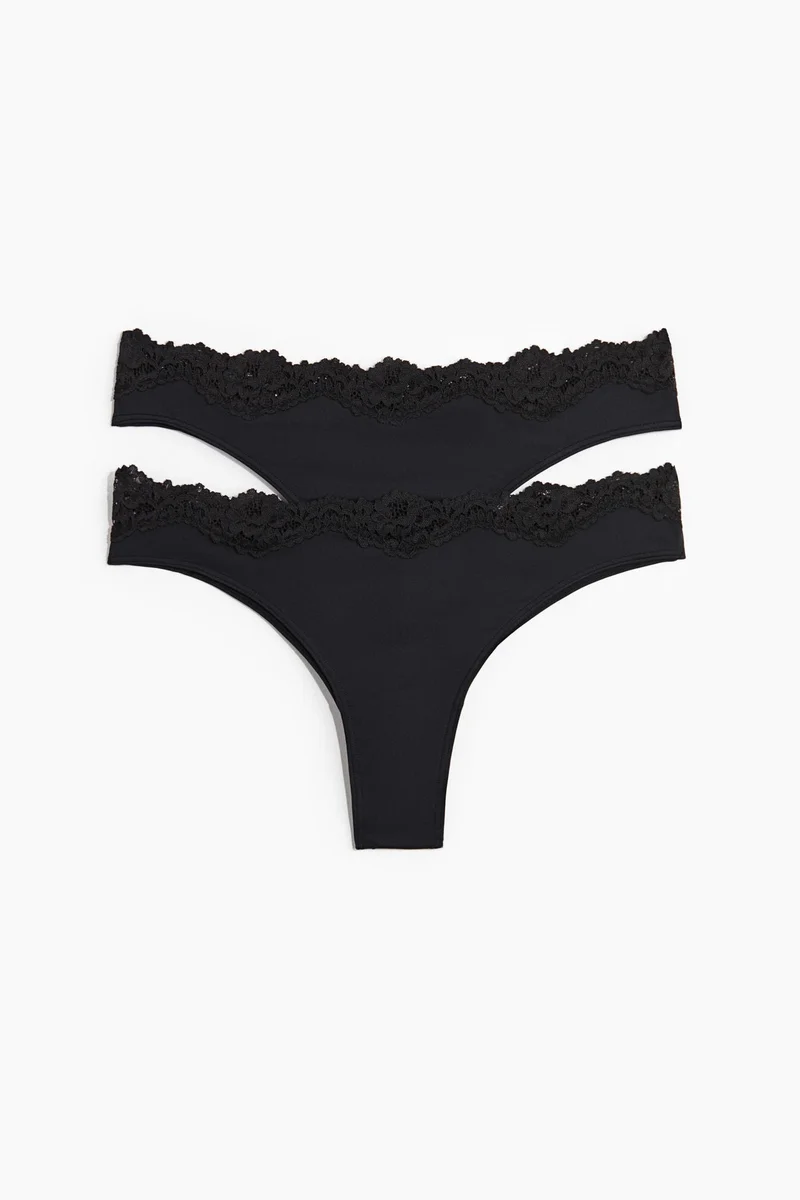 H&M 2-pack microfibre Brazilian briefs
