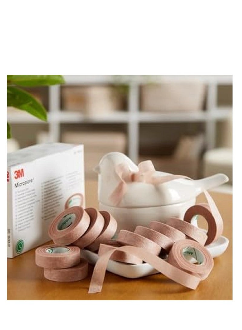 ثري ام شريط جراحي 3M Junyue Micropore Tan (عرض 0.5 بوصة) - لفافتان - Image 3