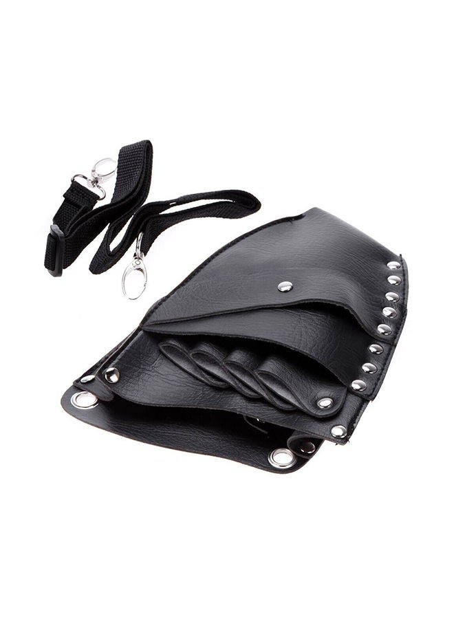 NIBEMINENT Barber Scissor Hairdressing Holster Pouch With Waist Shoulder Belt Black 21x17x5centimeter - Image 4