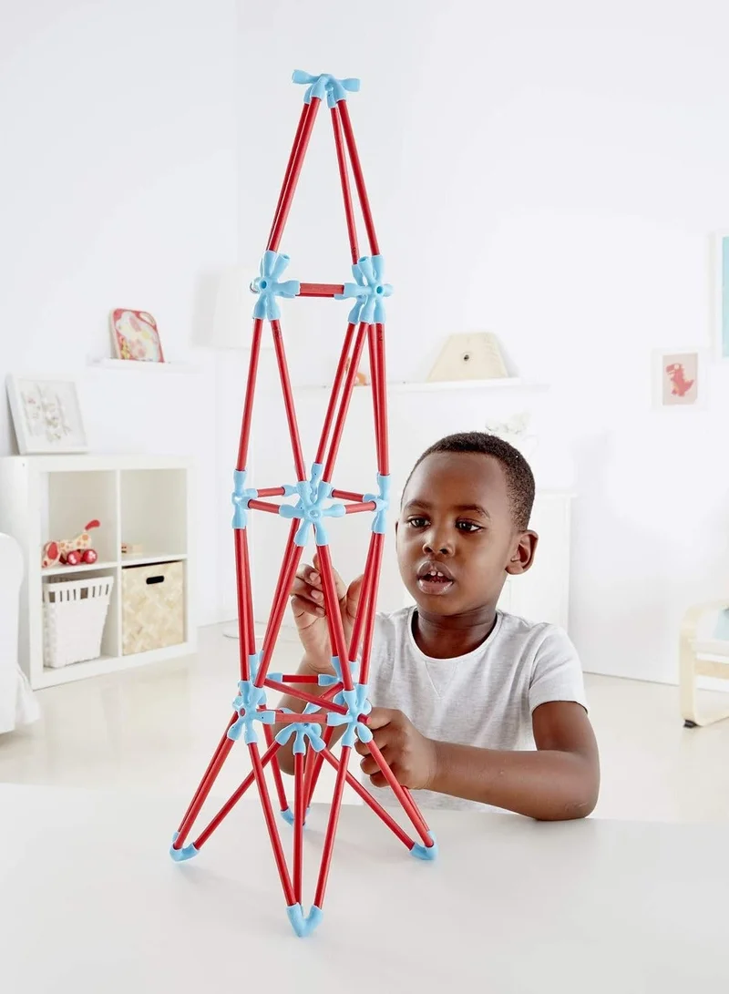 هيب Hape Flexistix Creativity Kit | Bamboo Construction Set with 105 Sticks and 28 Connectors | Eco-Friendly Building Toy for Kids | Compatible with Flexistix Kits | Ages 4 and Up
