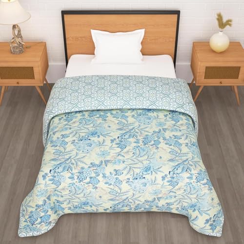 Innovative Edge Designer Ultrasonic Single Bed Quilt - Modern Embossed Geometric Pattern AC Blanket - Seamless Reversible Comforter for Bedroom Decor, Soft Touch Microfiber - Image 3