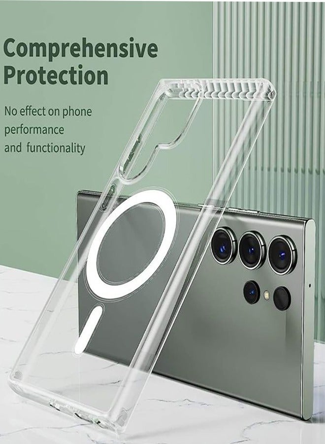 Magsafe Case for Samsung Galaxy S22 Ultra Magsafe Clear Cover Magnetic Wireless Charging Support, Shockproof Protection, Scratch-Resistant for Samsung Galaxy S22 Ultra - Clear - Image 5