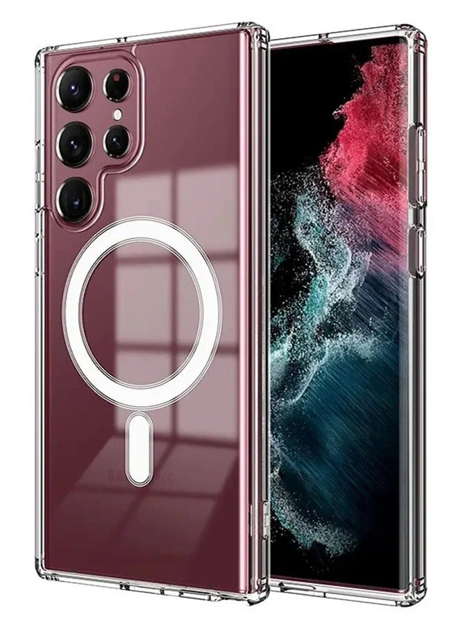 Magsafe Case for Samsung Galaxy S22 Ultra Magsafe Clear Cover Magnetic Wireless Charging Support, Shockproof Protection, Scratch-Resistant for Samsung Galaxy S22 Ultra - Clear - Image 1