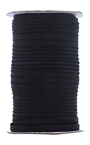 Mandala Crafts 55 Yards 1/4 Inch Black Double Fold Bias Tape for Sewing - Bias Binding Tape for Quilting Binding, Hemming, Seam, and Fabric Piping - Image 1