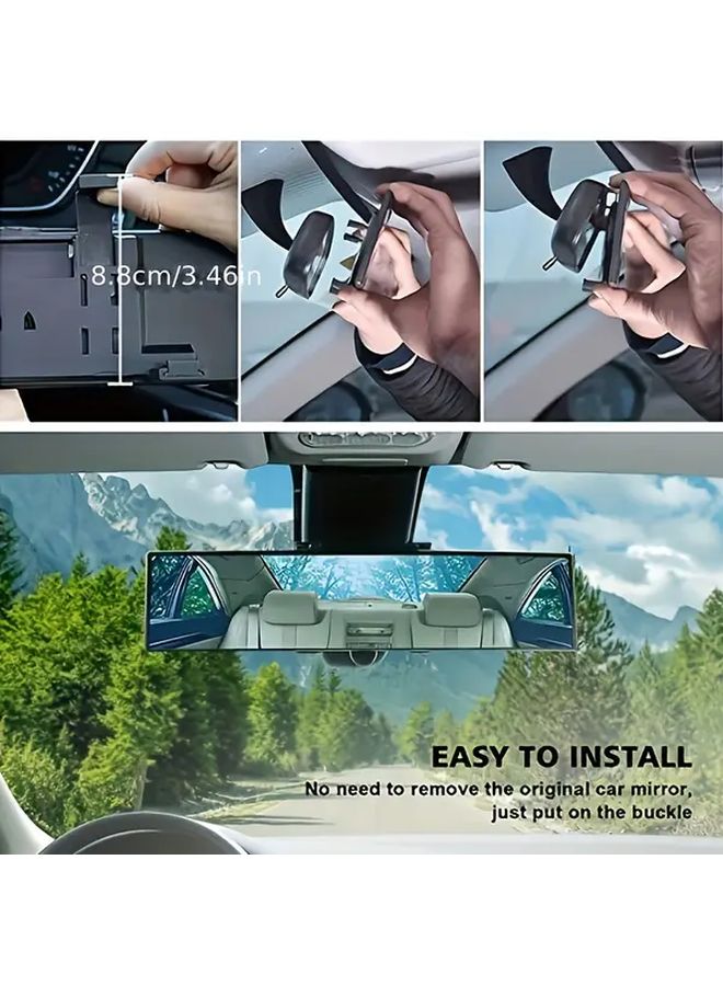 Retroview Curved Mirror 270mm Wide Angle Anti Fog Anti Glare Rearview Assistant - Image 4