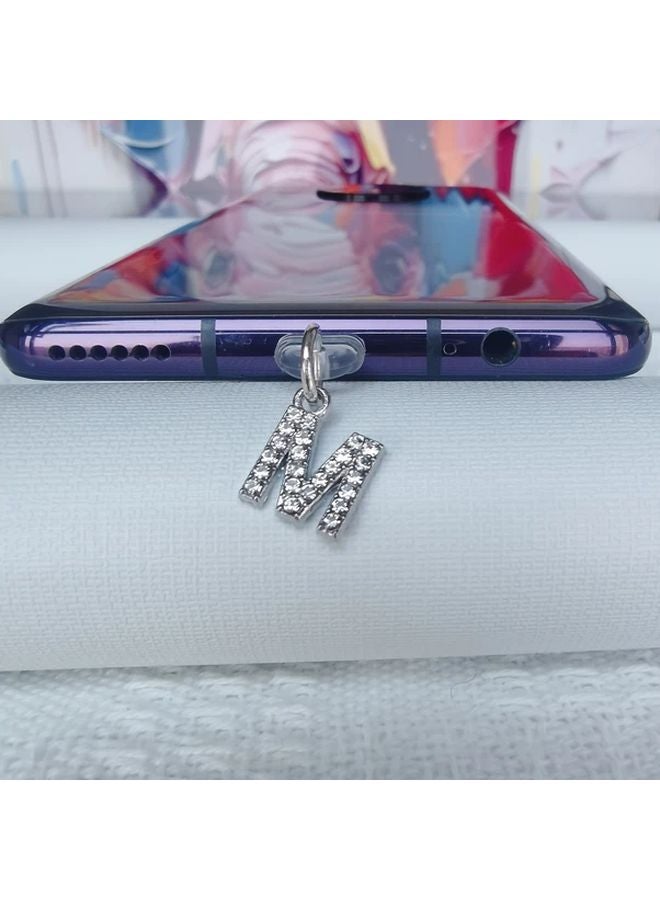 Diamond Letter W Phone Dust Plug For IPhone 5 To 14 Interface - Image 2