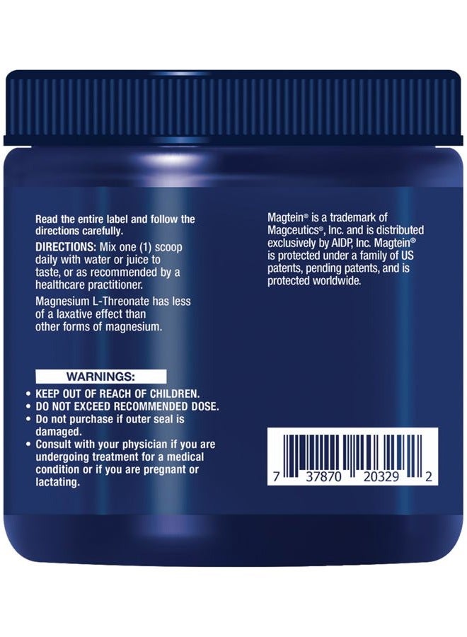 Life Extension مسحوق مغنيسيوم إل-ثريونيت (نكهة الفواكه الاستوائية) - قابل للامتصاص بشكل فائق - يدعم الذاكرة والتركيز والوظائف الإدراكية والمزاج - خالي من الغلوتين، غير معدّل وراثيًا، نباتي (30 حصة) - Image 2